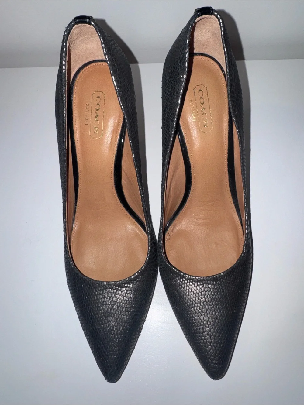 Coach black metallic